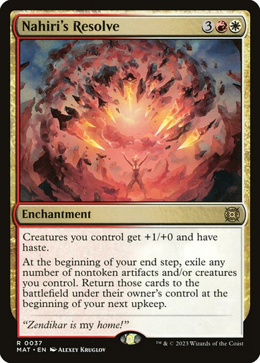 Nahiri's Resolve (MAT) (Foil)