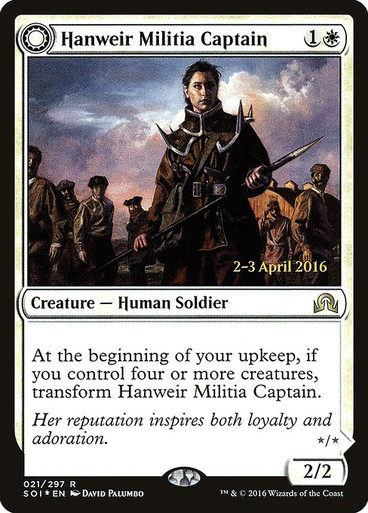 Hanweir Militia Captain // Westvale Cult Leader (Prerelease) (PSOI) (Foil)