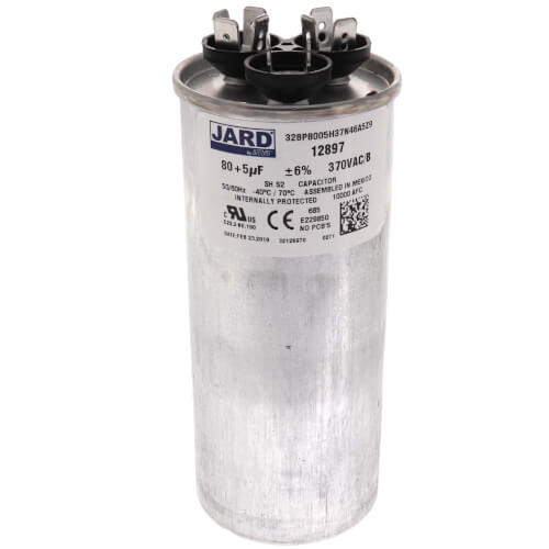 Rheem-Ruud 43-25133-33 Dual Run Capacitor 80/5 MFD 370V