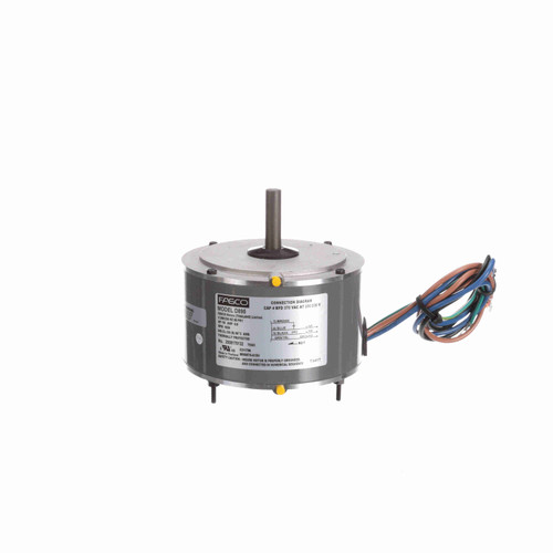 Fasco D895 Motor 1/8 HP 208-230V 1650 RPM
