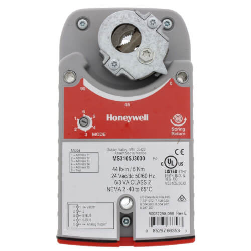 Honeywell MS3105J3030 Spring Return Actuator 24V
