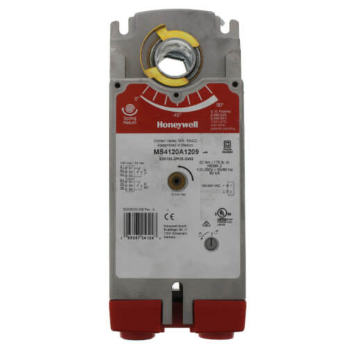 Honeywell MS4120A1209 Spring Return Actuator 175 lb-in