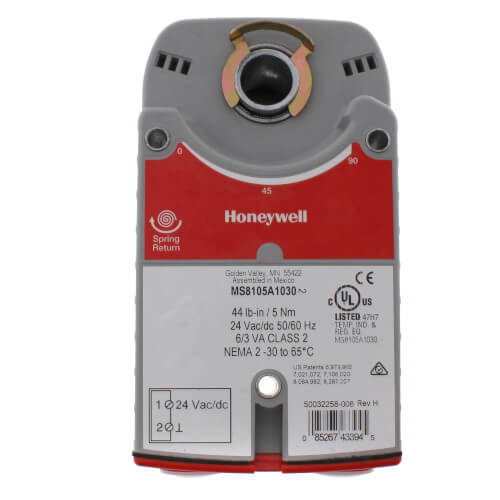 Honeywell MS8105A1030 Damper Actuator 44 lb-in 45sec