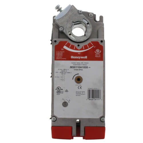 Honeywell MS8110A1008 Spring Return Actuator 24V 88 lb-in