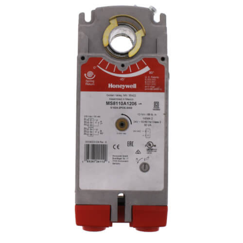 Honeywell MS8110A1206 Spring Return Actuator 24V 88 lb-in