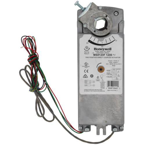 Honeywell MS8120F1200 Fire/Smoke Damper Actuator 24V 175 lb-in