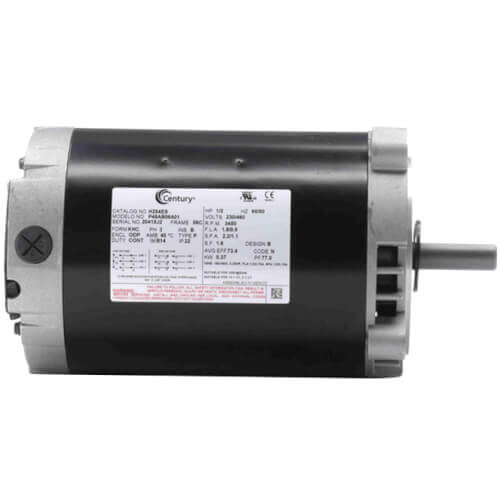 Century H254ES General Purpose Motor 0.5 HP 3-Phase 3450 RPM