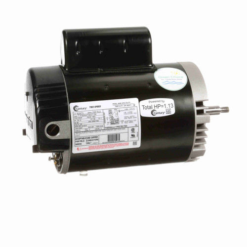 Century B2973 Pool Pump Motor 0.75 HP 115V 3450/1725 RPM