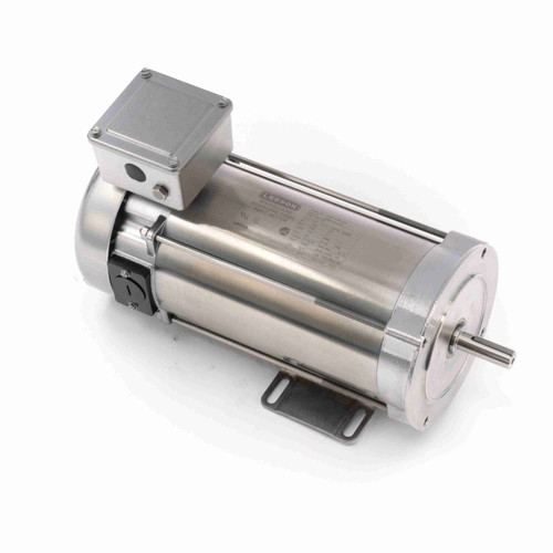 Leeson 109072.00 Washdown Motor 0.75 HP 90V TEFC