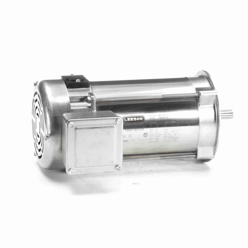 Leeson 109082.00 Washdown Motor 0.5 HP 90V 1750 RPM