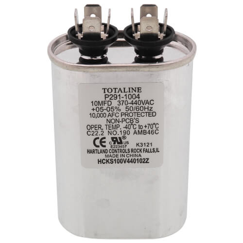 International Comfort Products 1186823 Oval Run Capacitor 10MFD 370/440V
