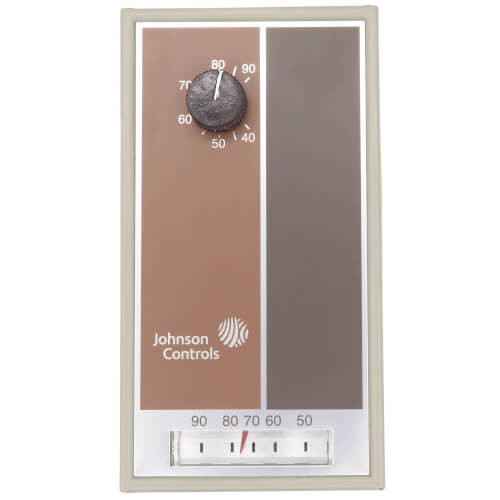 Johnson Controls T25A-1 Two-Stage Line Voltage Thermostat 40-90°F
