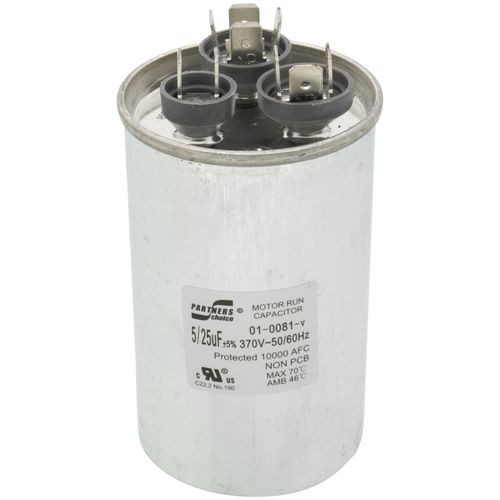Nordyne 01-0081 Dual Run Capacitor 25/5 MFD 370V