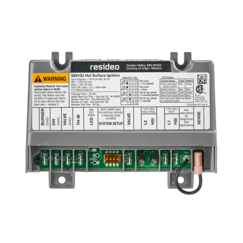 Resideo S8910U3000 Universal Hot Surface Ignition Module 120V