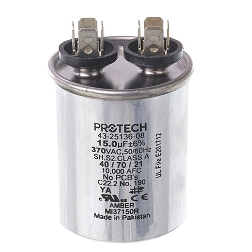 Rheem-Ruud 43-25136-08 Run Capacitor 15 MFD 370V