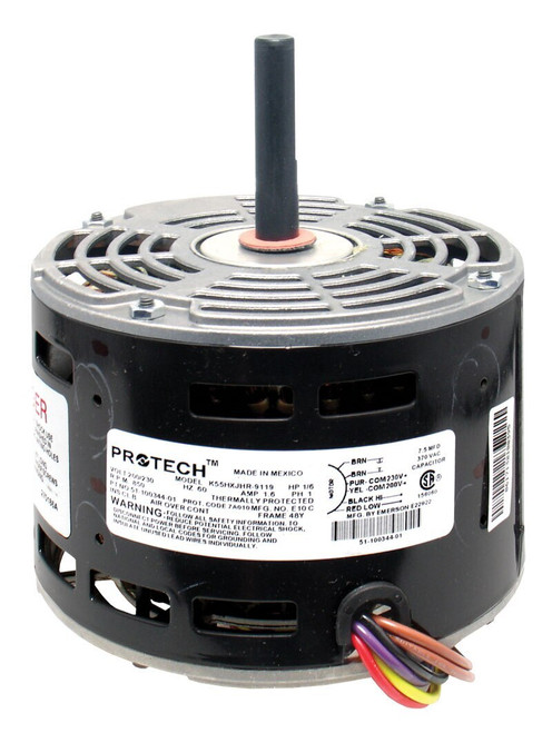 Rheem-Ruud 51-100344-01 Blower Motor 1/6 HP 208-230V