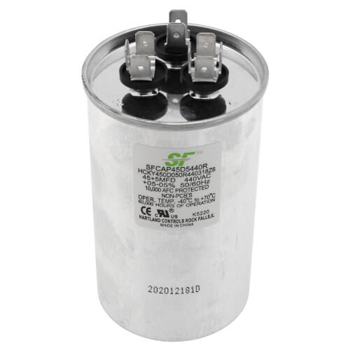 Trane SFCAP45D5440R Dual Run Capacitor 45+5 MFD 370/440V