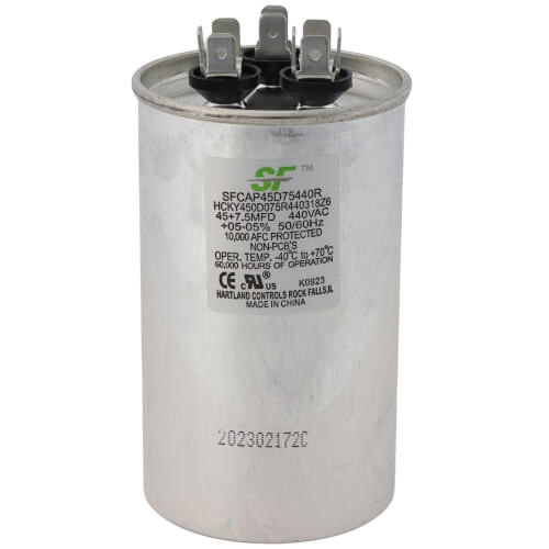 Trane SFCAP45D75440R Dual Run Capacitor 45/7.5 MFD 370/440V