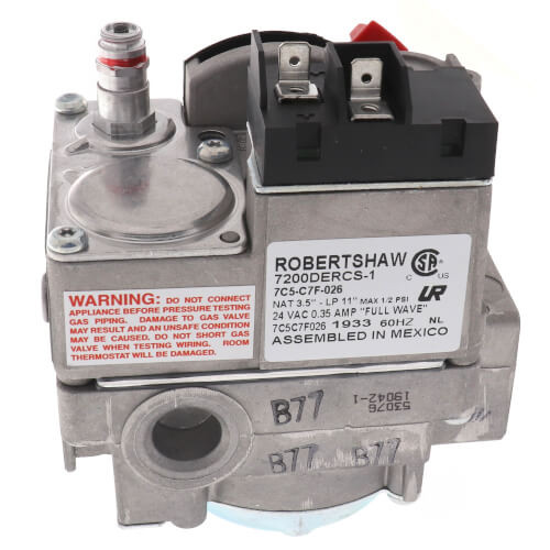 Robertshaw 720-055 Gas Valve 1/2"x3/8" Right Angle