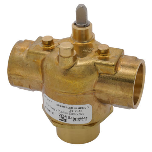 Schneider Electric VT3317 3-Way Zone Valve 3/4" Sweat 7.0Cv