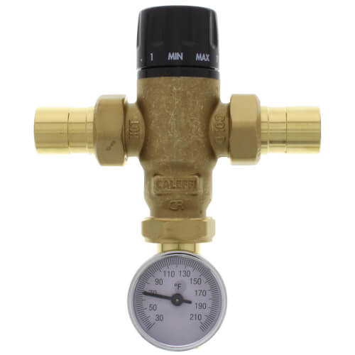 Caleffi 521519AC 3/4" Sweat Thermostatic Mixing Valve w/ Checks