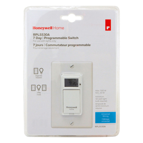 Resideo RPLS530A1038 7-Day Programmable Light Switch Timer