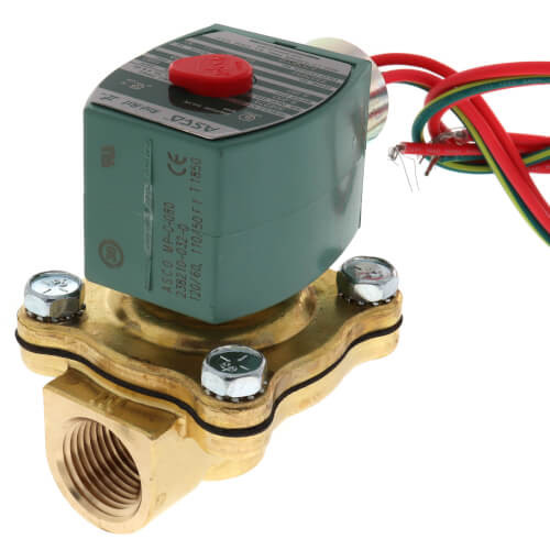 ASCO 8210G002 2-Way Solenoid Valve 1/2" NPT Brass NC