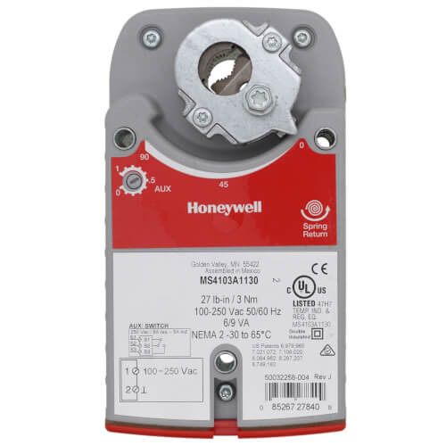 Honeywell MS4103A1130 Spring Return Damper Actuator 120V