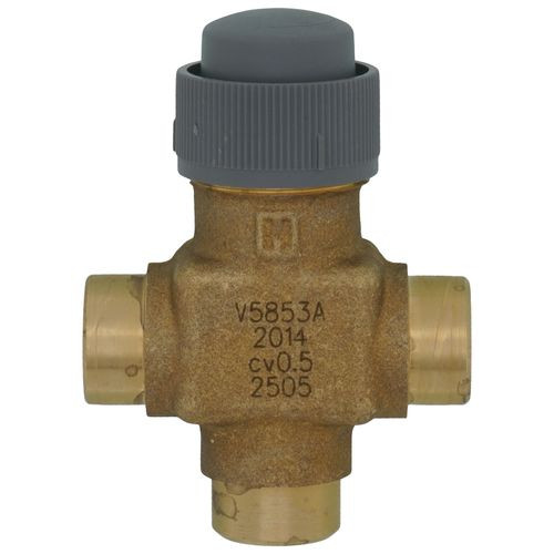 Honeywell V5853A2014 3-Way Mixing Valve 1/2" Sweat Cv=0.47