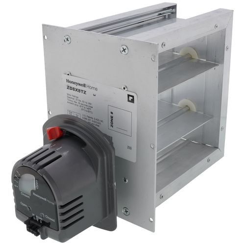 Resideo ZD8X8TZ 24V Rectangular Damper 8x8 Inch
