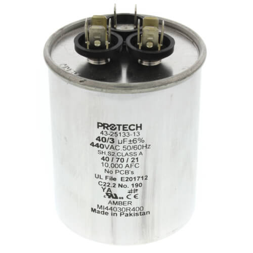 Rheem-Ruud 43-25133-13 Dual Run Capacitor 40/3/440V