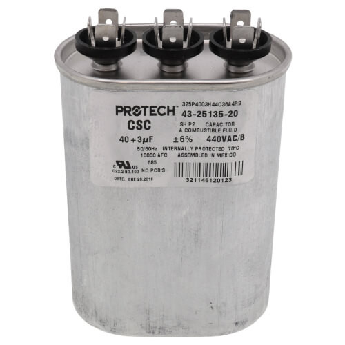Rheem-Ruud 43-25135-20 Dual Run Capacitor 40/3/440V