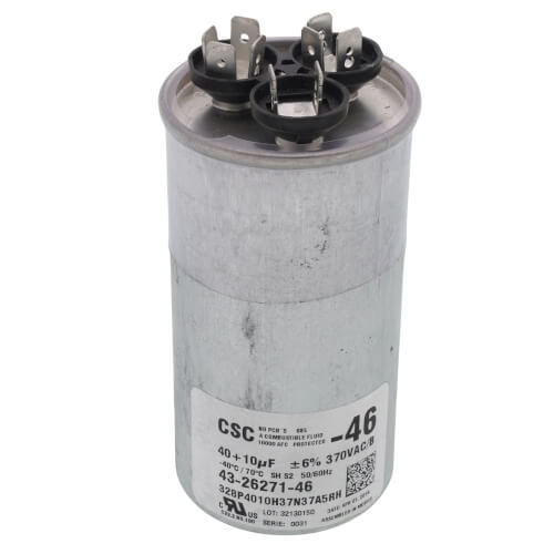 Rheem 43-26271-46 Dual Run Capacitor 40/10 MFD 370V