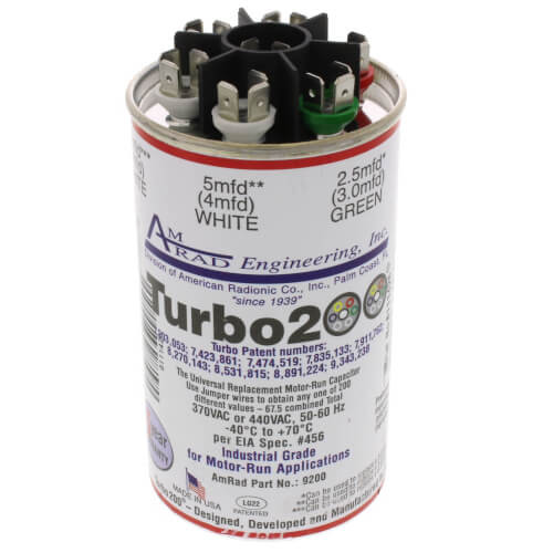 Rheem-Ruud 439100 Turbo200 Capacitor 2.5-65 MFD 370-440V