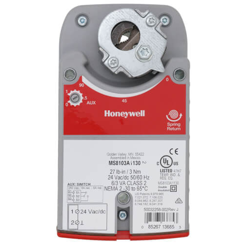 Honeywell MS8103A1130 Spring Return Damper Actuator 24V