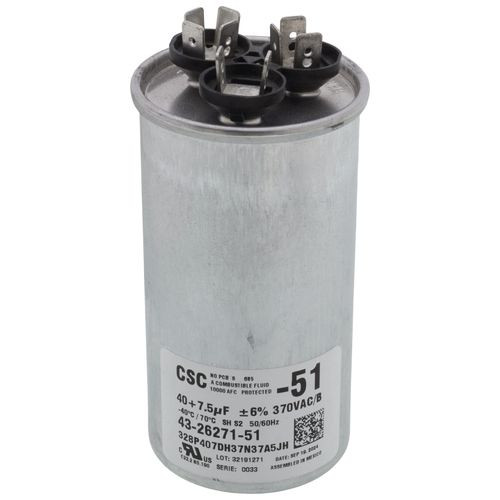 Rheem-Ruud 43-26271-51 Dual Run Capacitor 40/7.5 MFD 370V