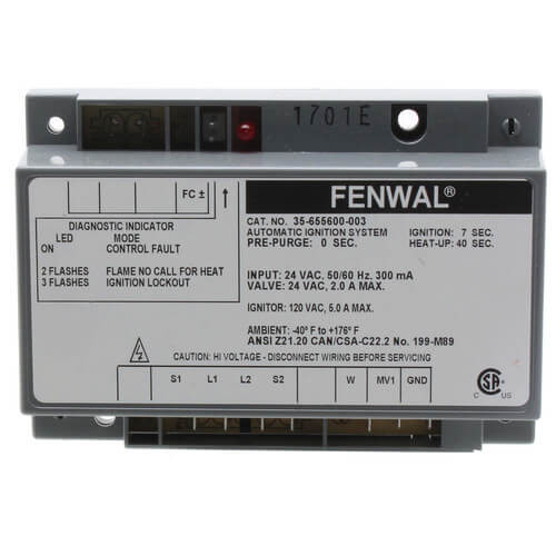 Robertshaw 832-006 24V Hot Surface Ignition Control