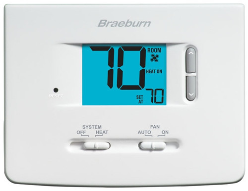 Braeburn 1025NC Heat Only Non-Programmable Thermostat 24V