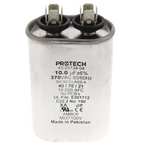 Rheem-Ruud 43-25134-04 Run Capacitor 10 MFD 370V