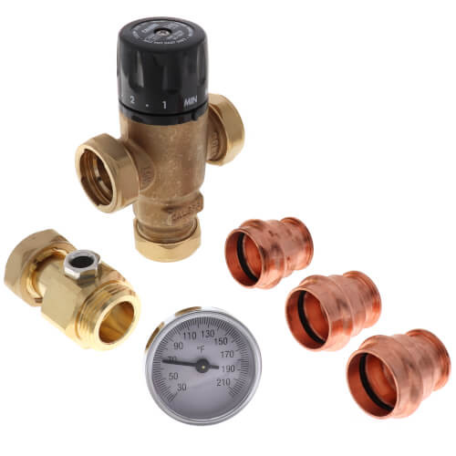 Caleffi 521616A MixCal Mixing Valve 1" Press 85-150°F