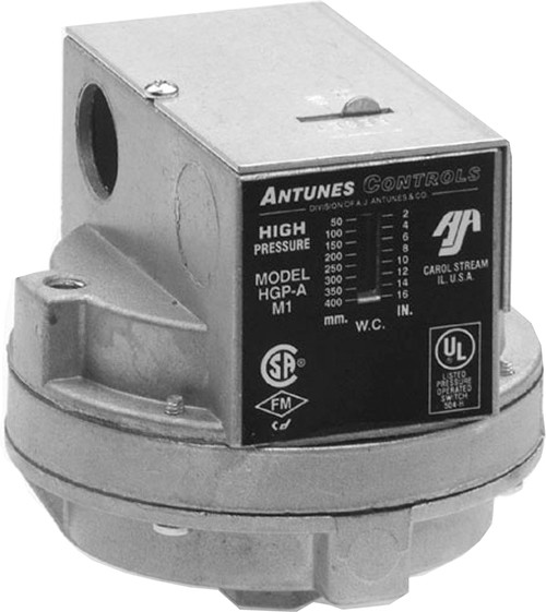 A.J. Antunes 803112601 Gas Pressure Switch 2-16" WC