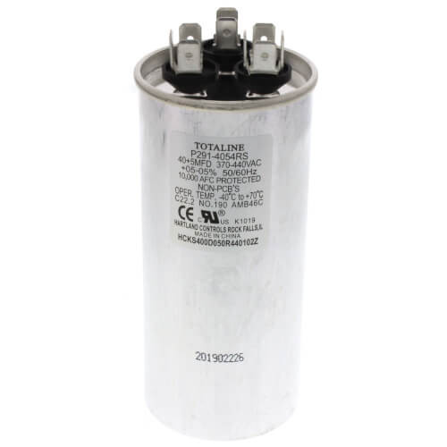 Carrier P291-4054RS Dual Run Capacitor 40/5MFD 440V