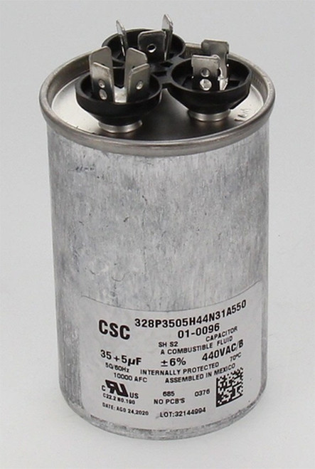 Nordyne 01-0096 Dual Run Capacitor 35/5 MFD 440V