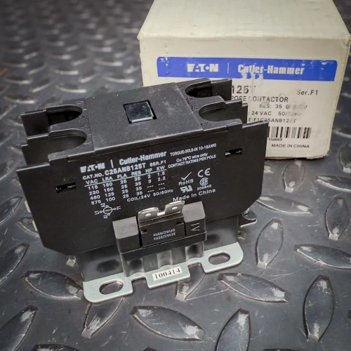 Cutler Hammer C25ANB125T Contactor 1P 25A 24VAC