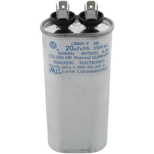 Goodman CAP200000370VAP 20 MFD 370V Oval Capacitor