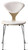 CHERNER Metal Base Chair-Natural White Oak w/ Seat & Back Pad