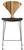 CHERNER Metal Base Stool- Natural Red Gum w/ Seat Pad Only