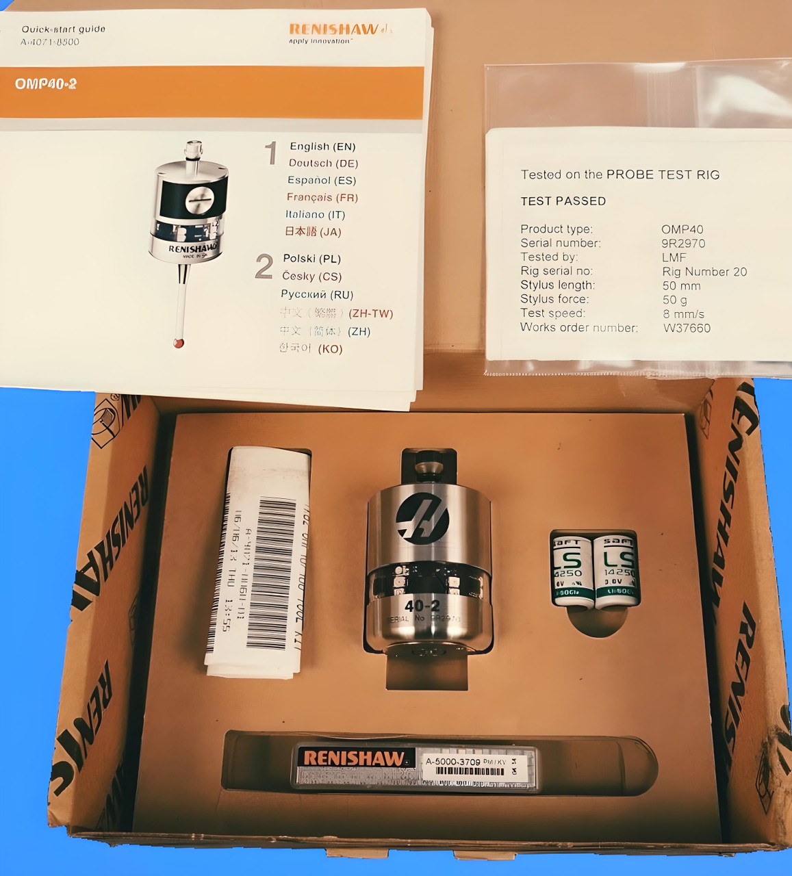 HAAS Logo Renishaw OMP40-2 Machine Tool Probe Kit New with 6 Month