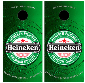 Heineken Beer Bottle/Label Cornhole Vinyl Wraps/Skins Heineken Beer Bottle/Label Cornhole Vinyl Wraps/Skins