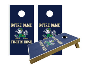 Notre Dame Fighting Irish Football Printed Cornhole Set Notre Dame Fighting Irish Football Printed Cornhole Set